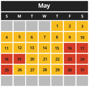 MCB Calendar May 2025