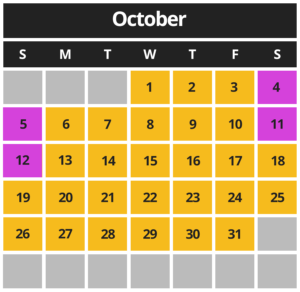 MCB Calendar Oct 2025